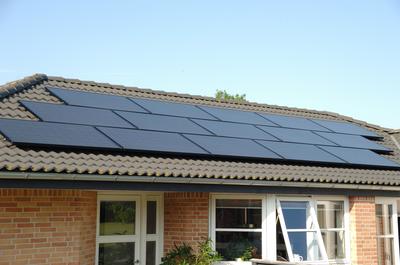 Solar panels on home
